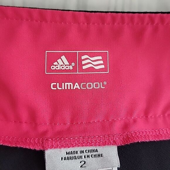 Adidas Clima Cool Black Skort with Pink Floral Design Womens Size 2 - Picture 8 of 13